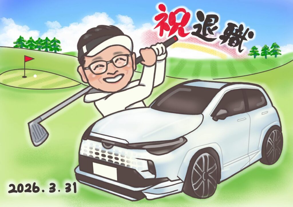 ゴルフの似顔絵（なおみ）