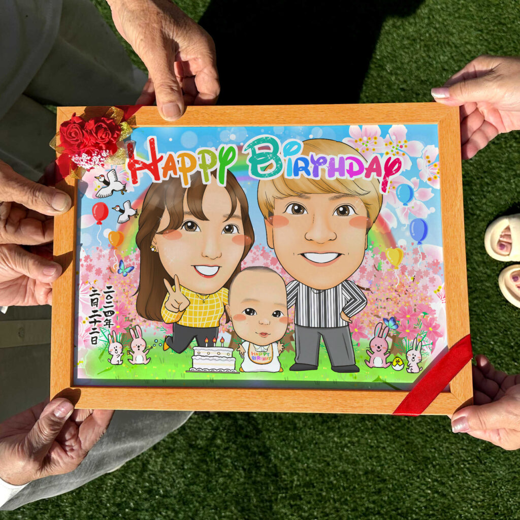 可愛い似顔絵プレゼント作品ギャラリー★誕生日祝いに人気! 作品サンプル7