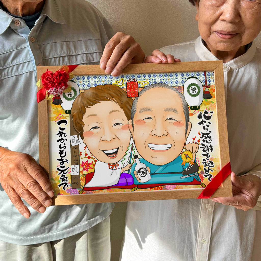 可愛い似顔絵プレゼント作品ギャラリー★結婚祝いに人気!【結婚式のウェルカムボード】 作品サンプル8