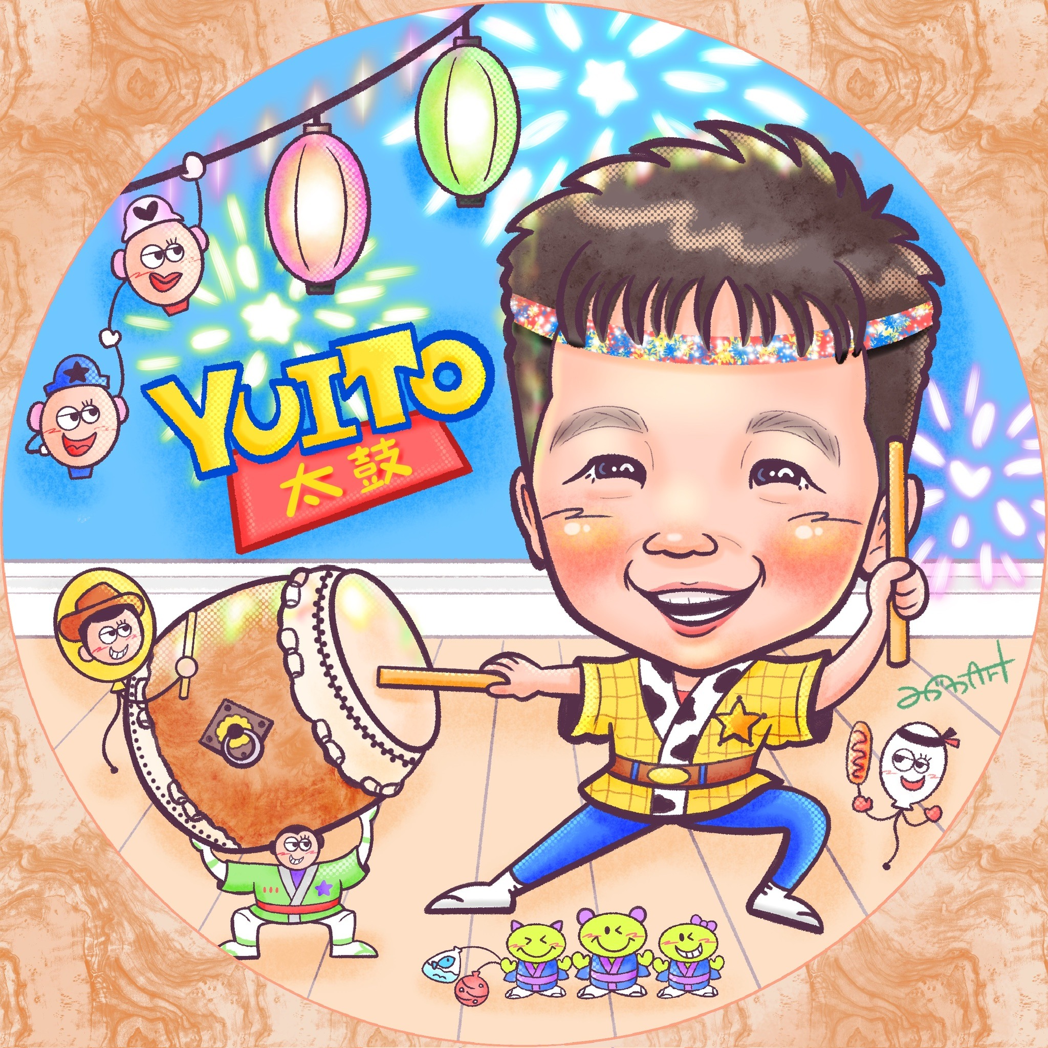 みづかART-9-男の子１人太鼓打ってる.jpg