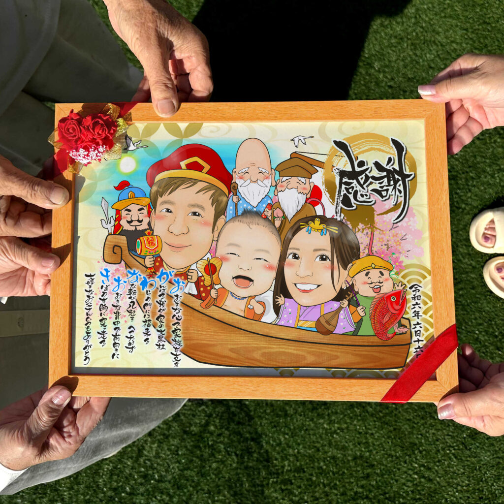 可愛い似顔絵プレゼント作品ギャラリー★結婚祝いに人気! 作品サンプル12