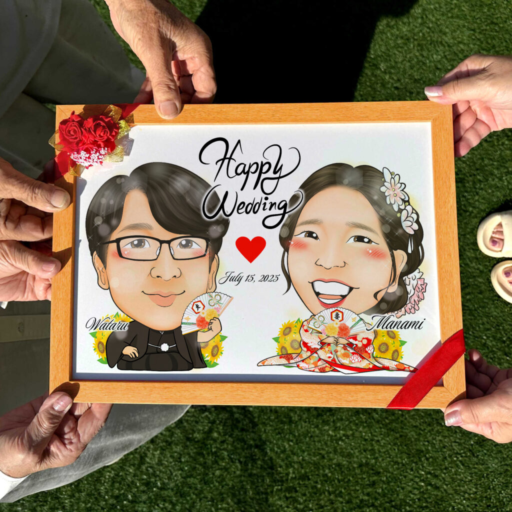 可愛い似顔絵プレゼント作品ギャラリー★白背景でお描きするスタイル! 作品サンプル6