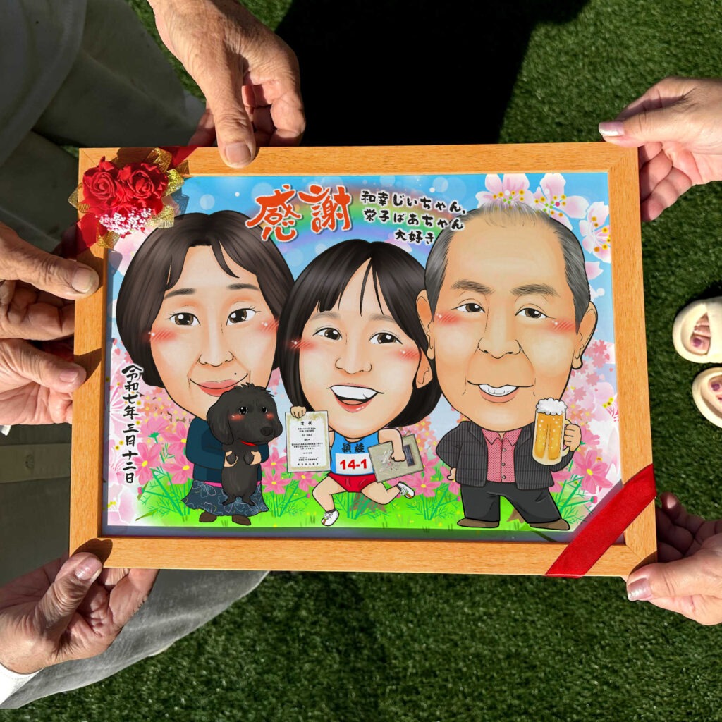 可愛い似顔絵プレゼント作品ギャラリー★家族での似顔絵に人気! 作品サンプル15