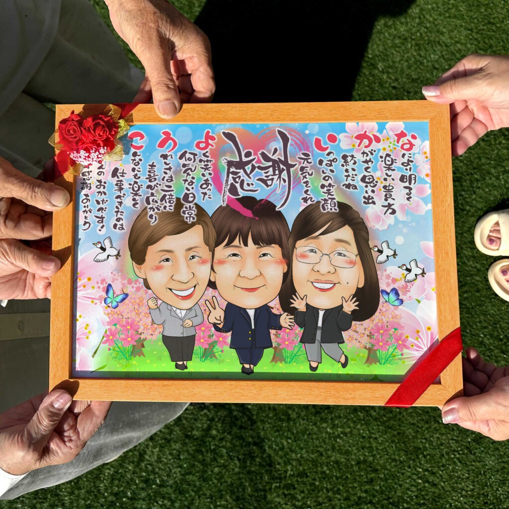 可愛い似顔絵プレゼント作品ギャラリー★仕事の制服でのお仕事!【会社員のお仕事】 作品サンプル12