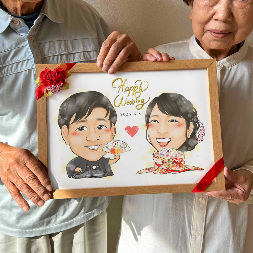 可愛い似顔絵プレゼント作品ギャラリー★白背景でお描きするスタイル! 作品サンプル2