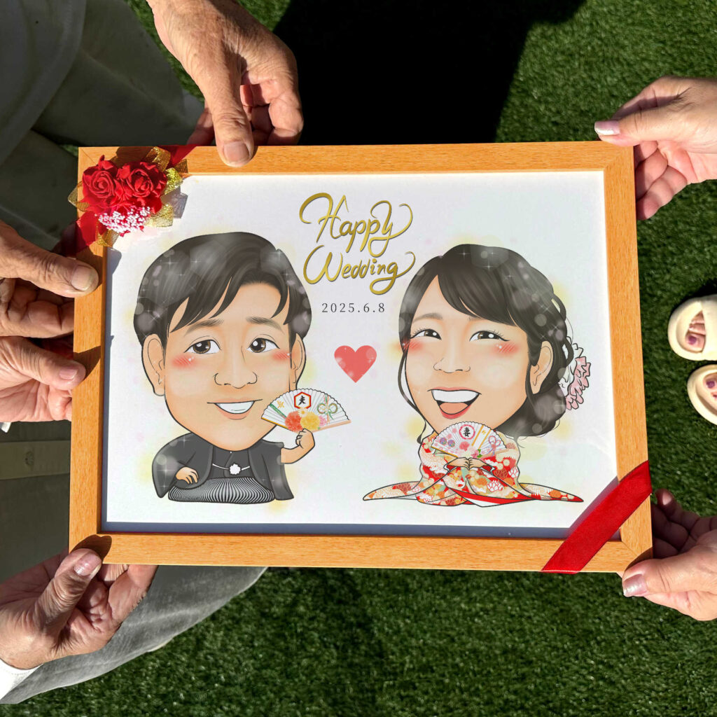 可愛い似顔絵プレゼント作品ギャラリー★白背景でお描きするスタイル! 作品サンプル3