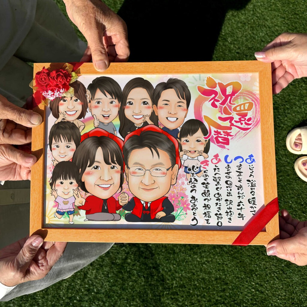 可愛い似顔絵プレゼント作品ギャラリー★大人数! 作品サンプル6