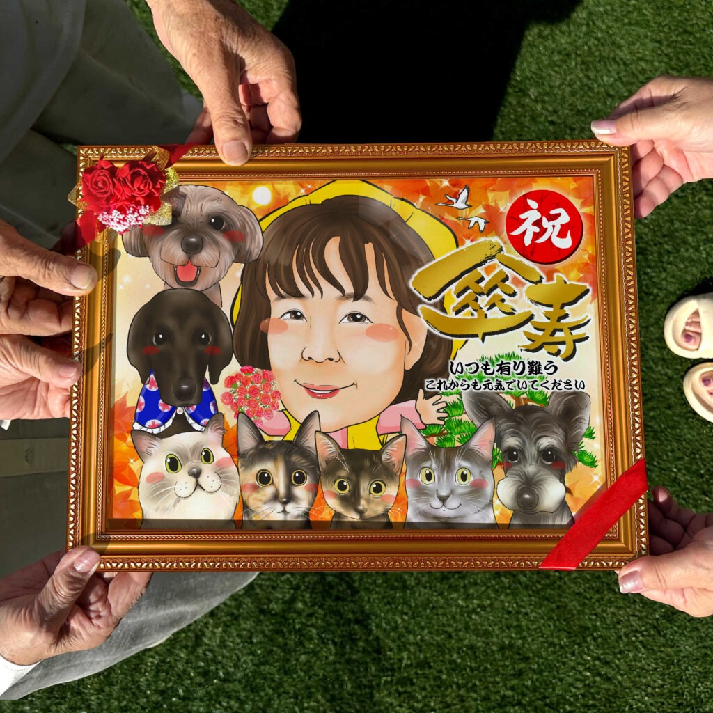 可愛い似顔絵プレゼント作品ギャラリー★ペットと一緒に!【1名様】 作品サンプル4
