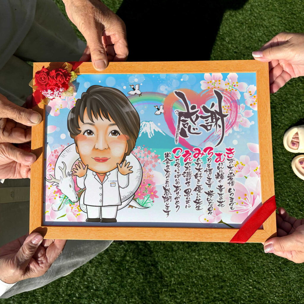 可愛い似顔絵プレゼント作品ギャラリー★退職祝いに人気!【仕事の制服でのお仕事】 作品サンプル6