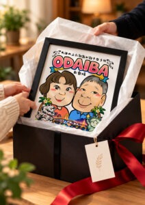 お台場発の新画風！かわいい似顔絵　例２