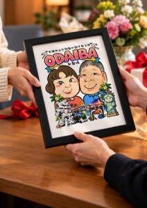 お台場発の新画風！かわいい似顔絵　例５